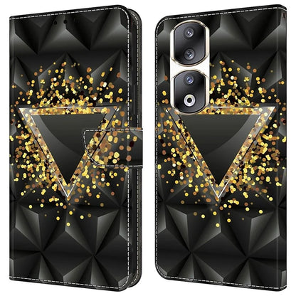For Honor 90 Pro Case PU Leather Card Slots Phone Back Cover Pattern Printing Design