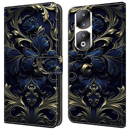 For Honor 90 Pro Case PU Leather Card Slots Phone Back Cover Pattern Printing Design