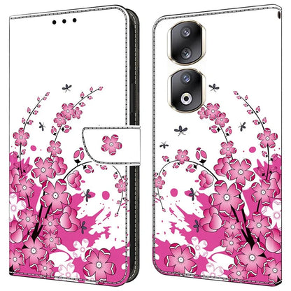 For Honor 90 Pro Case PU Leather Card Slots Phone Back Cover Pattern Printing Design