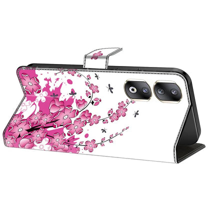 For Honor 90 Pro Case PU Leather Card Slots Phone Back Cover Pattern Printing Design