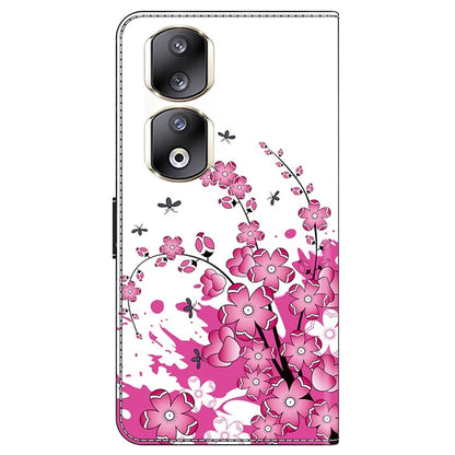 For Honor 90 Pro Case PU Leather Card Slots Phone Back Cover Pattern Printing Design