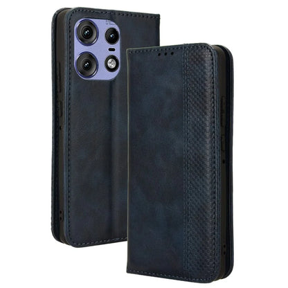 For Motorola Edge 50 Pro 5G Wallet Case Magnetic Closing Retro PU Leather+TPU Phone Cover