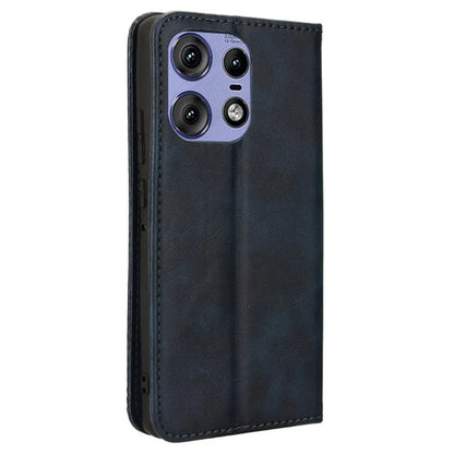 For Motorola Edge 50 Pro 5G Wallet Case Magnetic Closing Retro PU Leather+TPU Phone Cover