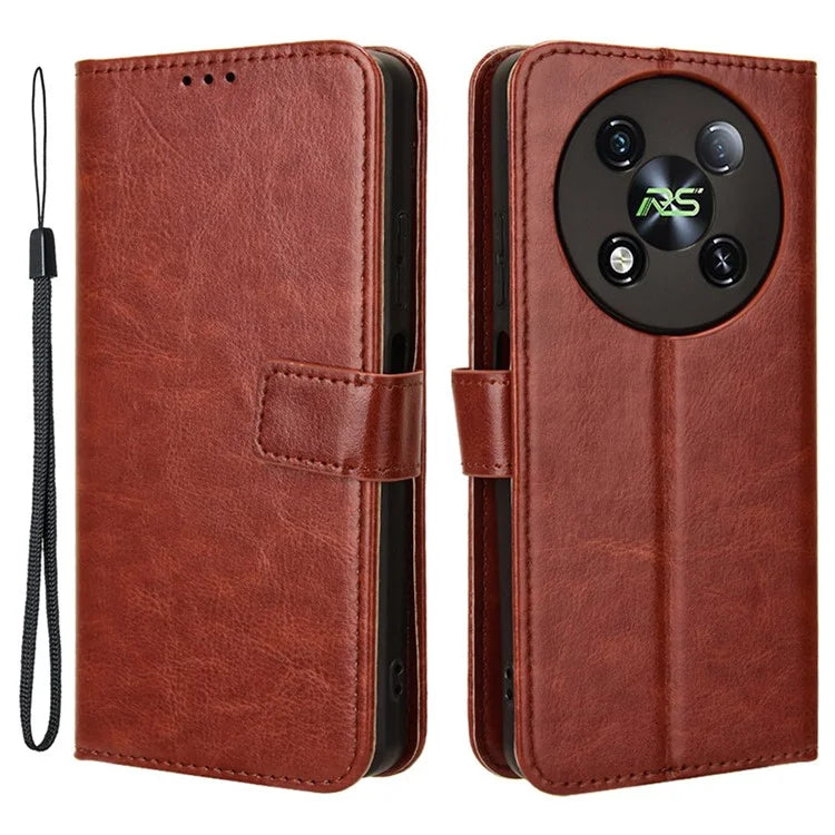 For itel RS4 4G Case Leather Drop Protection Wallet Phone Case with Folding Stand