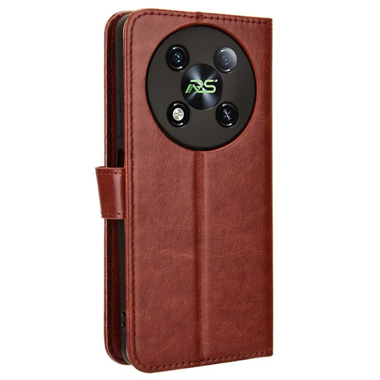 For itel RS4 4G Case Leather Drop Protection Wallet Phone Case with Folding Stand