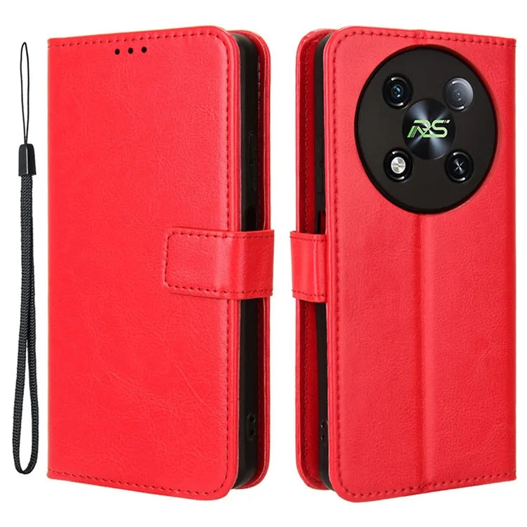 For itel RS4 4G Case Leather Drop Protection Wallet Phone Case with Folding Stand