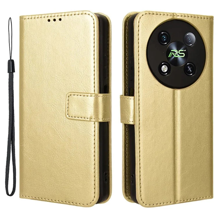 For itel RS4 4G Case Leather Drop Protection Wallet Phone Case with Folding Stand
