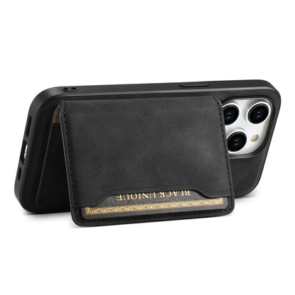 DENIOR D13 For iPhone 15 Pro Max Case Compatible with Magsafe Retro Leather+TPU+PC Phone Shell