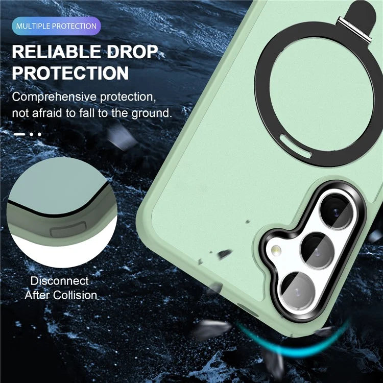 For Samsung Galaxy S24 Ultra PC Case Kickstand Protective Cover Compatible with MagSafe