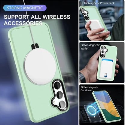 For Samsung Galaxy S24 Ultra PC Case Kickstand Protective Cover Compatible with MagSafe