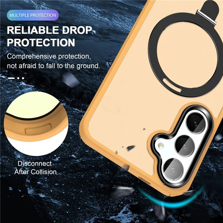 For Samsung Galaxy S24 Ultra PC Case Kickstand Protective Cover Compatible with MagSafe