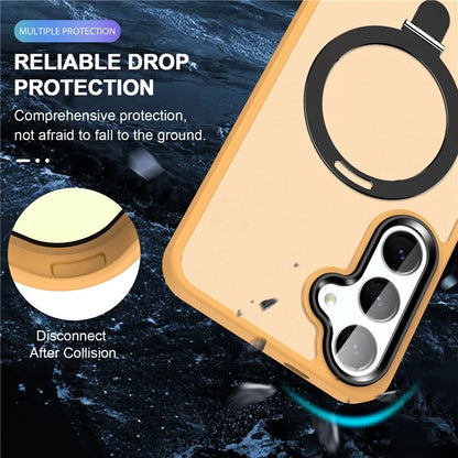 For Samsung Galaxy S24 Ultra PC Case Kickstand Protective Cover Compatible with MagSafe