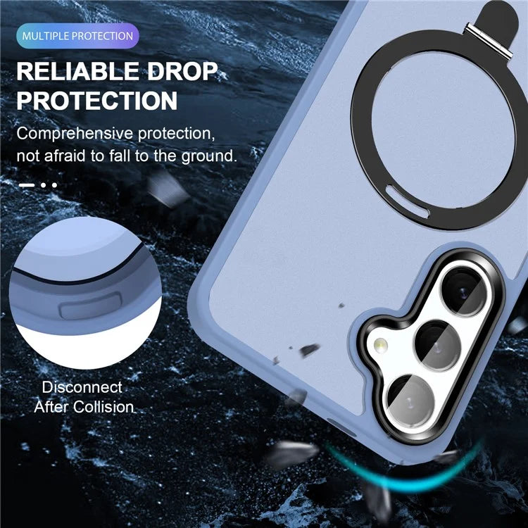 For Samsung Galaxy S24 Ultra PC Case Kickstand Protective Cover Compatible with MagSafe