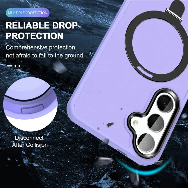 For Samsung Galaxy S24 Ultra PC Case Kickstand Protective Cover Compatible with MagSafe