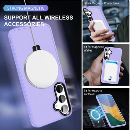 For Samsung Galaxy S24 Ultra PC Case Kickstand Protective Cover Compatible with MagSafe