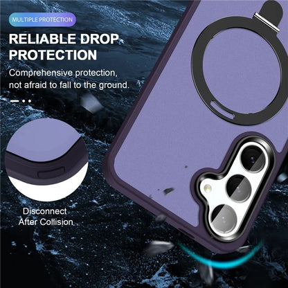 For Samsung Galaxy S24 Ultra PC Case Kickstand Protective Cover Compatible with MagSafe