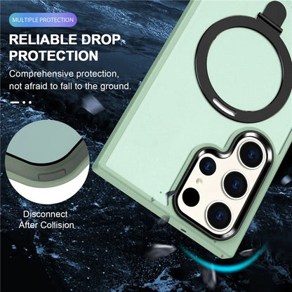 For Samsung Galaxy S23 Cover Magnetic PC Phone Shell Kickstand Protective Cover