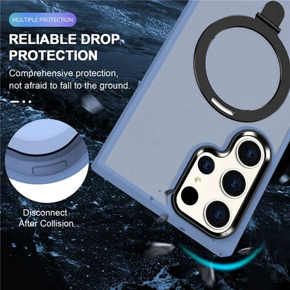 For Samsung Galaxy S23 Cover Magnetic PC Phone Shell Kickstand Protective Cover