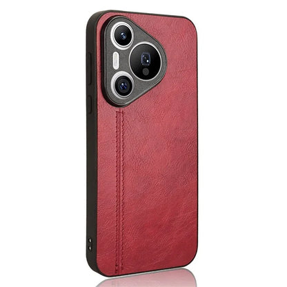 For Huawei Pura 70 Case PU+PC+TPU Phone Back Cover Stitching Line Design