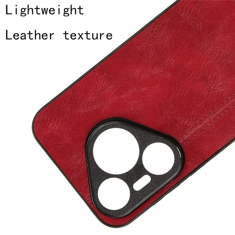 For Huawei Pura 70 Case PU+PC+TPU Phone Back Cover Stitching Line Design