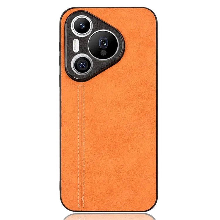 For Huawei Pura 70 Case PU+PC+TPU Phone Back Cover Stitching Line Design