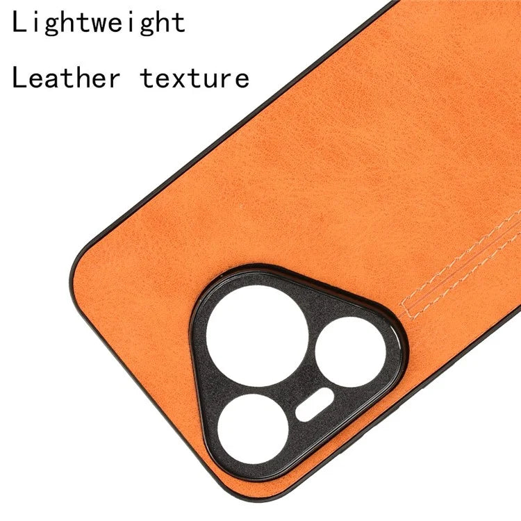 For Huawei Pura 70 Case PU+PC+TPU Phone Back Cover Stitching Line Design