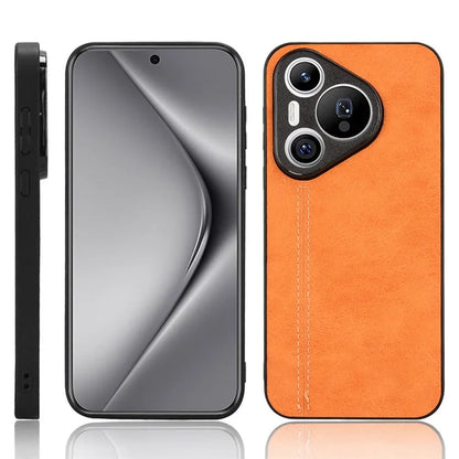 For Huawei Pura 70 Case PU+PC+TPU Phone Back Cover Stitching Line Design