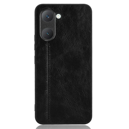 For vivo Y03 Case Stitching Line Design Leather+PC+TPU Phone Cover