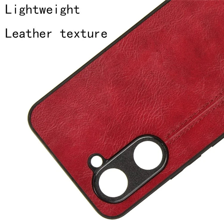 For vivo Y03 Case Stitching Line Design Leather+PC+TPU Phone Cover