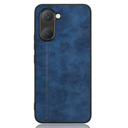 For vivo Y03 Case Stitching Line Design Leather+PC+TPU Phone Cover