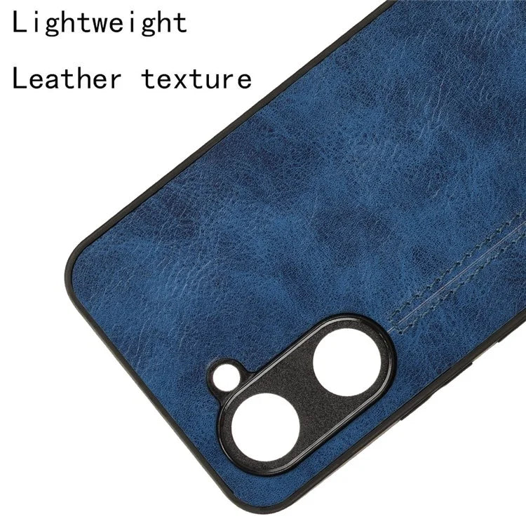 For vivo Y03 Case Stitching Line Design Leather+PC+TPU Phone Cover