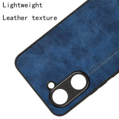 For vivo Y03 Case Stitching Line Design Leather+PC+TPU Phone Cover