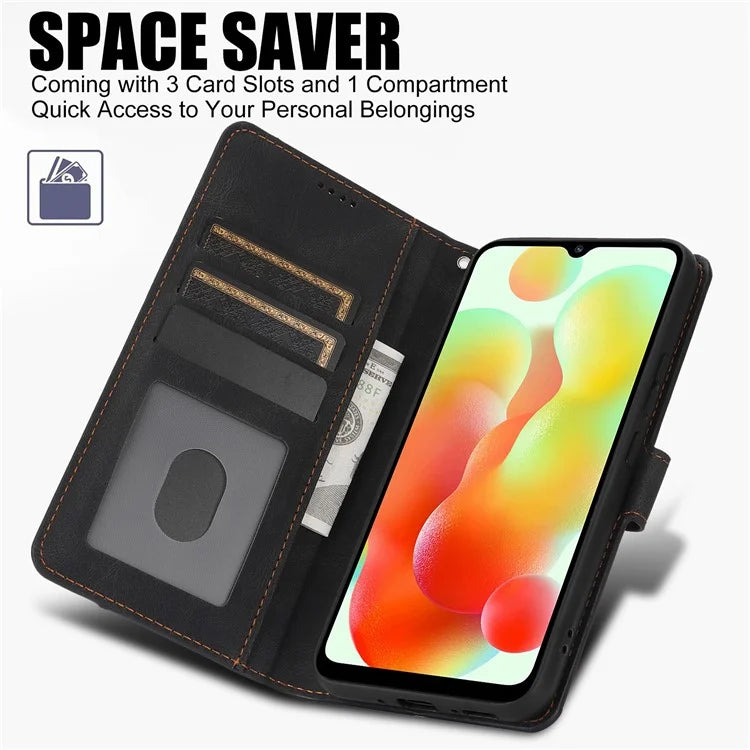 For Xiaomi Redmi A3 / Poco C61 4G Cell Phone Cases Magnetic Clasp Leather Stand Cover