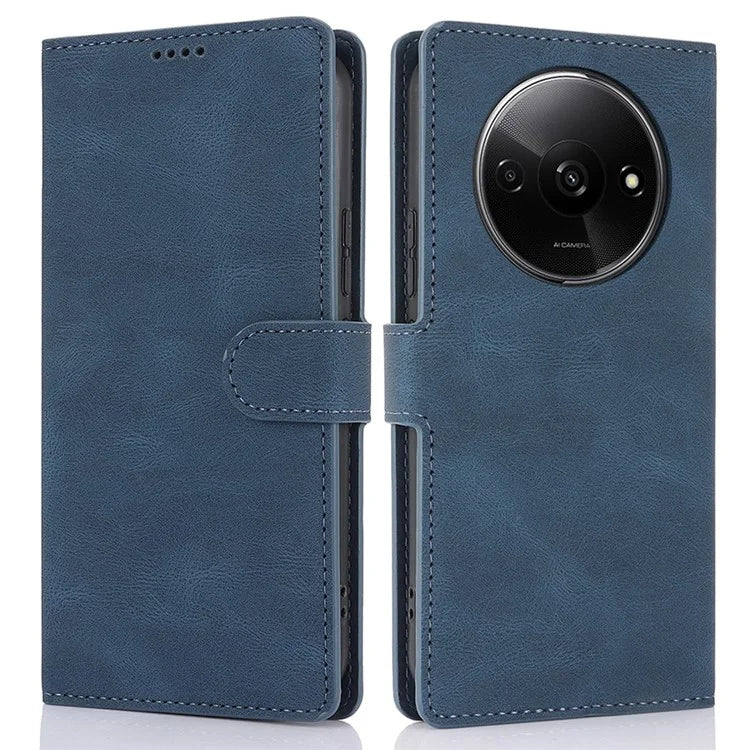 For Xiaomi Redmi A3 / Poco C61 4G Cell Phone Cases Magnetic Clasp Leather Stand Cover