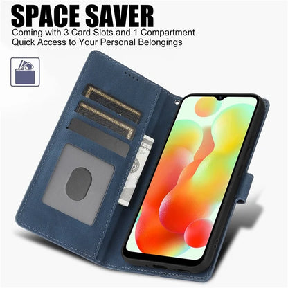For Xiaomi Redmi A3 / Poco C61 4G Cell Phone Cases Magnetic Clasp Leather Stand Cover