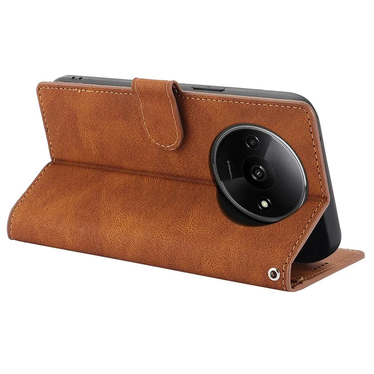 For Xiaomi Redmi A3 / Poco C61 4G Cell Phone Cases Magnetic Clasp Leather Stand Cover