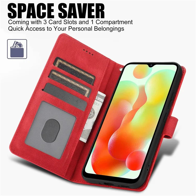 For Xiaomi Redmi A3 / Poco C61 4G Cell Phone Cases Magnetic Clasp Leather Stand Cover