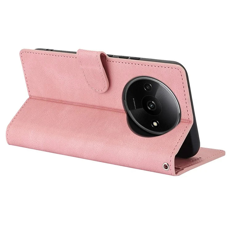 For Xiaomi Redmi A3 / Poco C61 4G Cell Phone Cases Magnetic Clasp Leather Stand Cover
