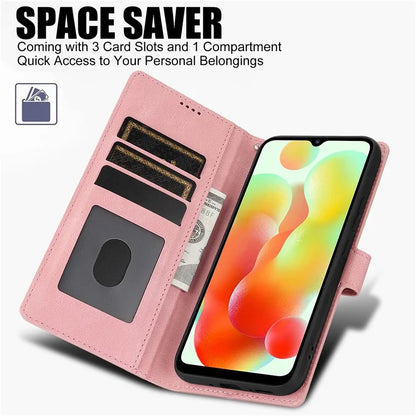 For Xiaomi Redmi A3 / Poco C61 4G Cell Phone Cases Magnetic Clasp Leather Stand Cover