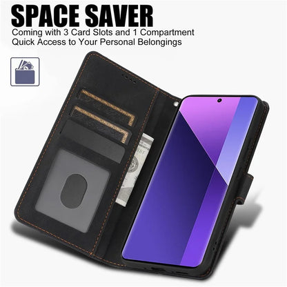 For Xiaomi Redmi Note 13 Pro+ 5G Cell Phone Cases Magnetic Clasp Leather Stand Cover