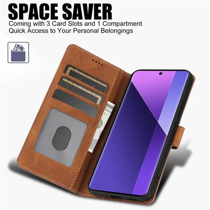 For Xiaomi Redmi Note 13 Pro+ 5G Cell Phone Cases Magnetic Clasp Leather Stand Cover