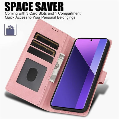 For Xiaomi Redmi Note 13 Pro+ 5G Cell Phone Cases Magnetic Clasp Leather Stand Cover