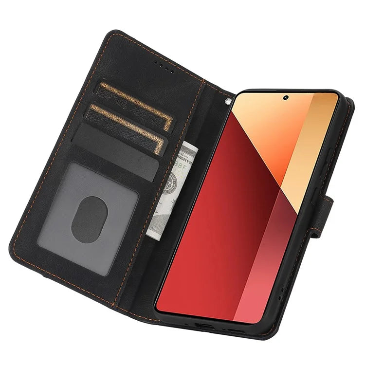 For Xiaomi Redmi Note 13 5G / Redmi Note 13 5G (China) Case Magnetic Clasp Leather Stand Card Slot Cover