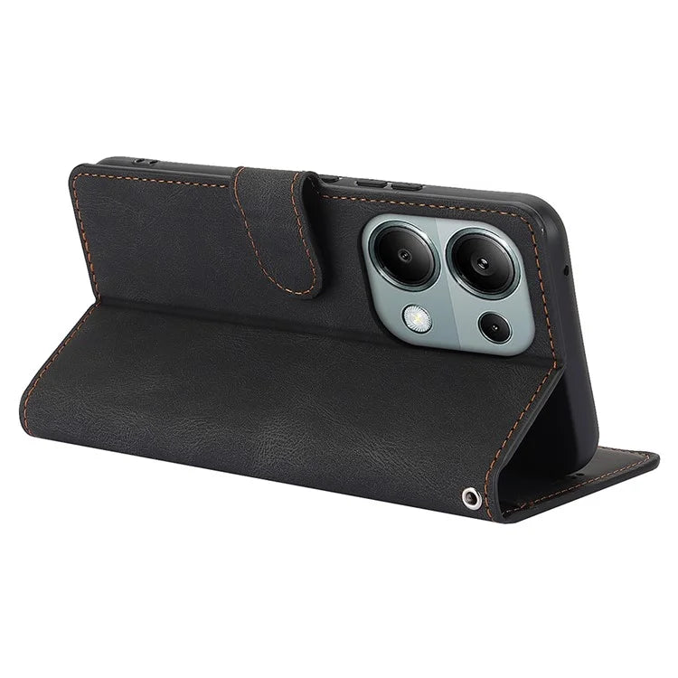 For Xiaomi Redmi Note 13 5G / Redmi Note 13 5G (China) Case Magnetic Clasp Leather Stand Card Slot Cover