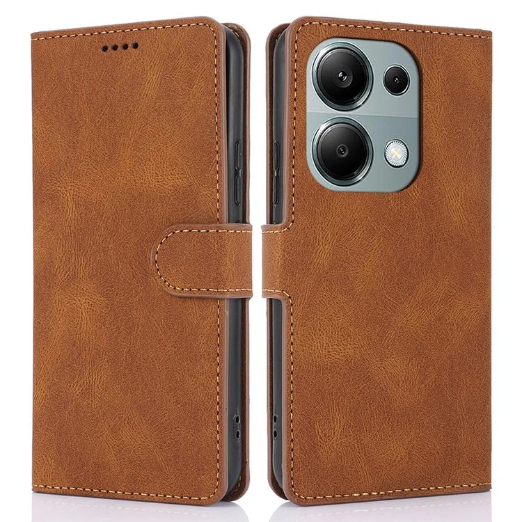 For Xiaomi Redmi Note 13 5G / Redmi Note 13 5G (China) Case Magnetic Clasp Leather Stand Card Slot Cover