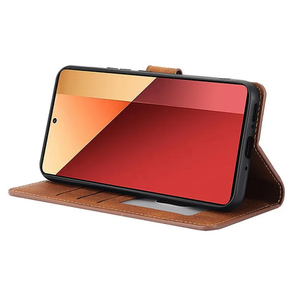 For Xiaomi Redmi Note 13 5G / Redmi Note 13 5G (China) Case Magnetic Clasp Leather Stand Card Slot Cover