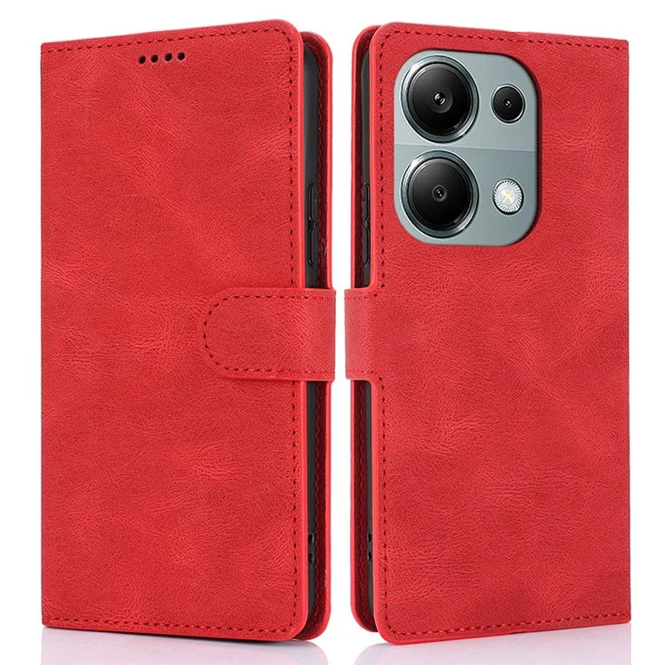 For Xiaomi Redmi Note 13 5G / Redmi Note 13 5G (China) Case Magnetic Clasp Leather Stand Card Slot Cover