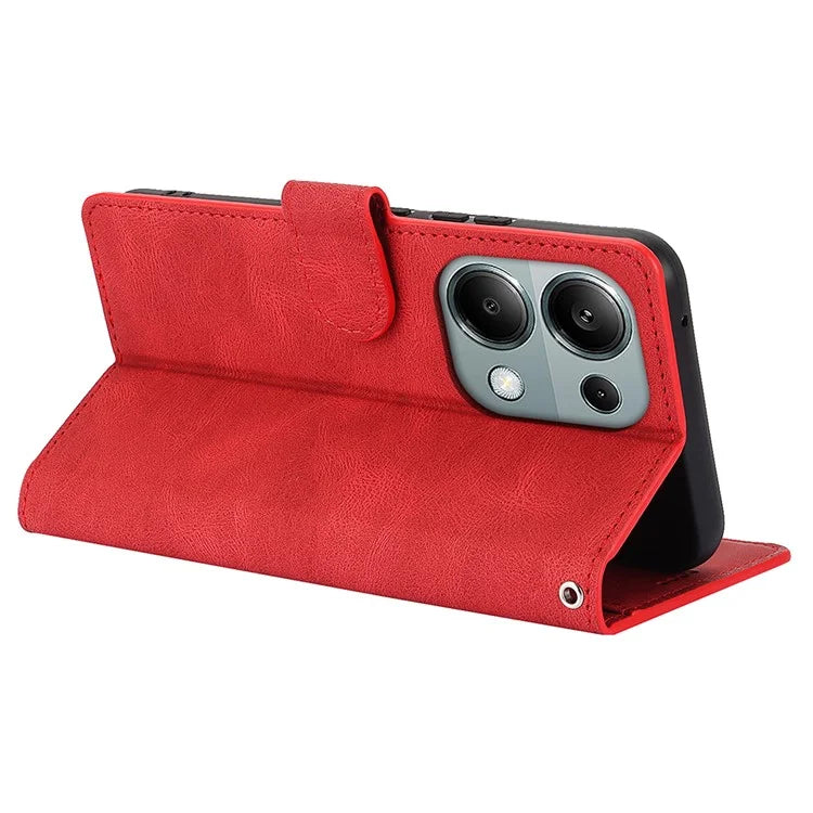 For Xiaomi Redmi Note 13 5G / Redmi Note 13 5G (China) Case Magnetic Clasp Leather Stand Card Slot Cover