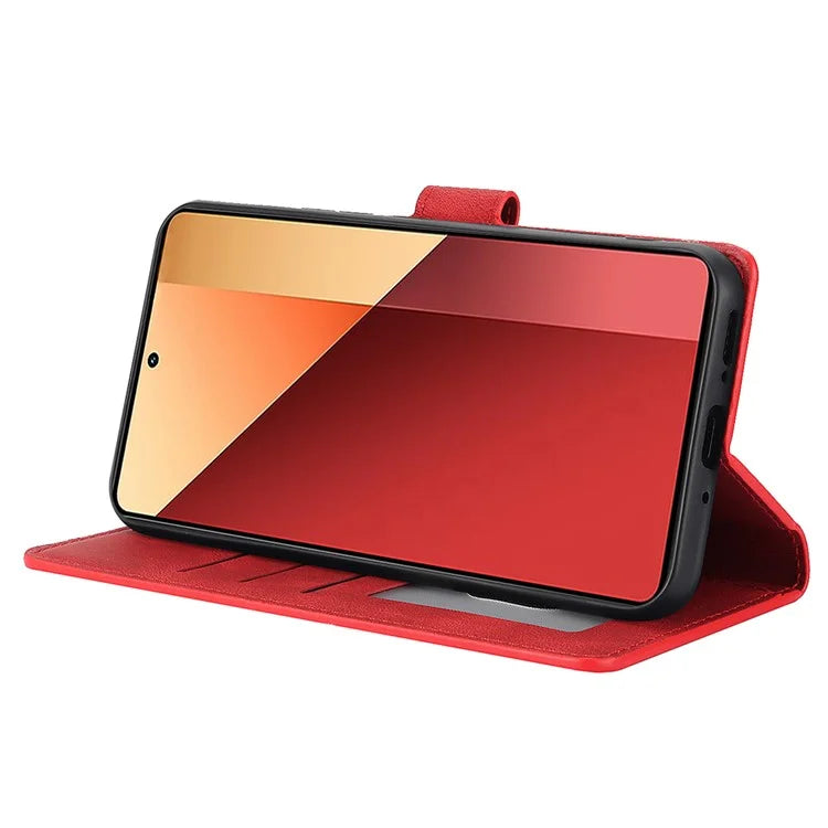 For Xiaomi Redmi Note 13 5G / Redmi Note 13 5G (China) Case Magnetic Clasp Leather Stand Card Slot Cover
