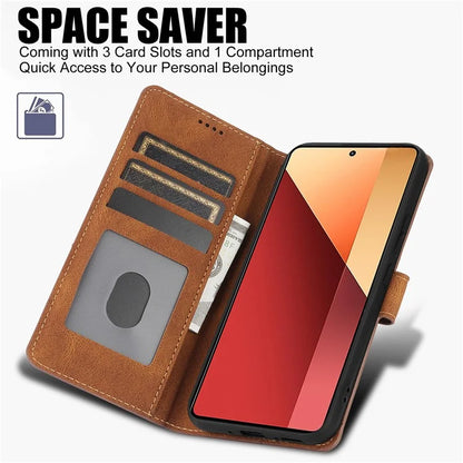 For Xiaomi Redmi Note 13 Pro 5G / Poco X6 5G Cases Magnetic Clasp Leather Cell Phone Cover